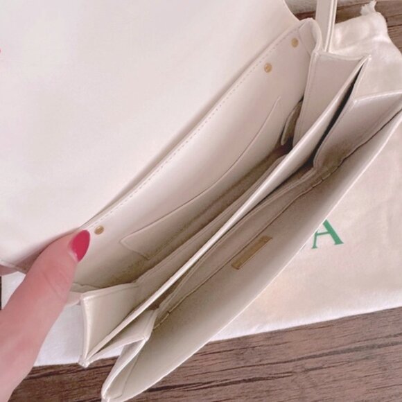 BOTTEGA VENETA Calfskin Leather Mount Chain Two Way Bag in White - Picture 3 of 6